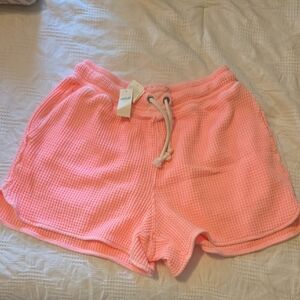 Aerie Bright Pink Waffle Knit Athletic Shorts